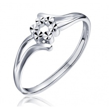 周大福珠宝首饰时尚车花PT950铂金戒指PT149094